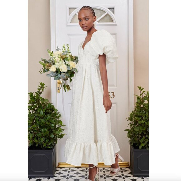 Sister Jane Handwritten Jacquard Maxi Dress in white - Picture 2 of 6